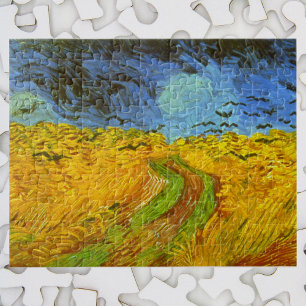 Wheat Fält med Kråkor av Vincent van Gogh Pussel