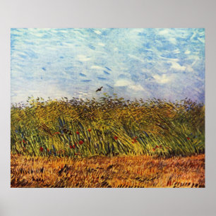 Wheat Fält med Lark Poster