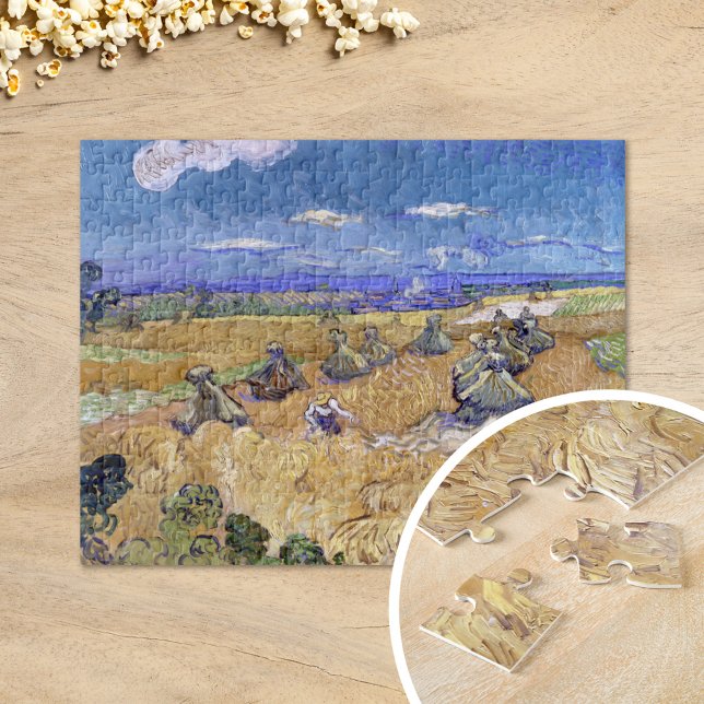 Wheat Fält med Reaper | Vincent van Gogh Pussel (Skapare uppladdad)