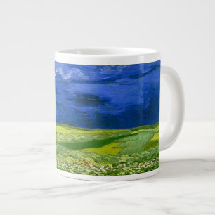 Wheat Fält under mold Himlar Van Gogh Fine Art Jumbo Mugg