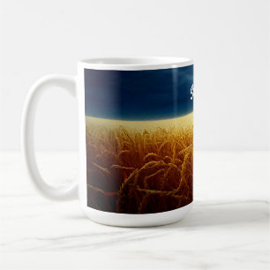 Wheat Fält under Moonlight Kaffemugg