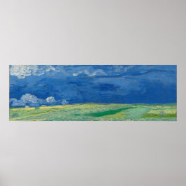 Wheat Fält under Thunderclouds Poster