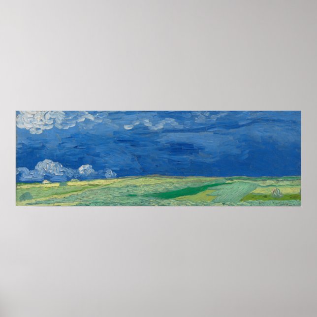 Wheat Fält under Thunderclouds Poster (Framsidan)