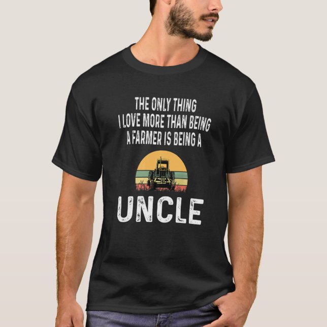 Wheat Farmer Grain Farming Tractor Retro Sunset T Shirt (Framsida)