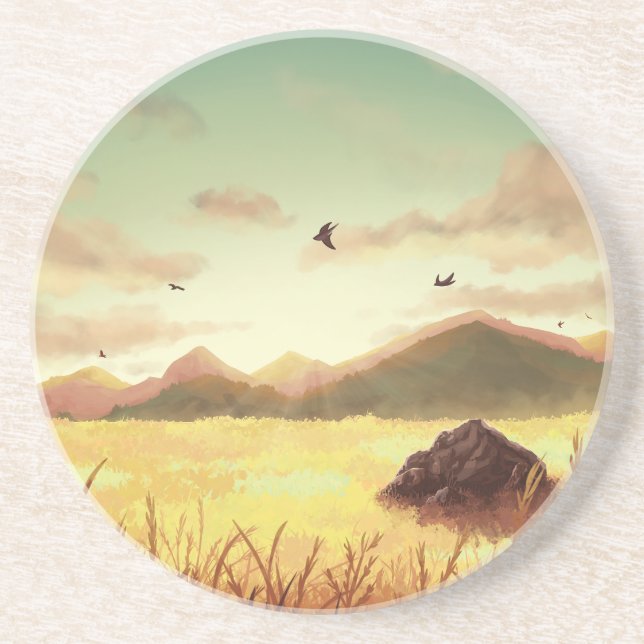 Wheat fields at sunrise underlägg (Framsidan)