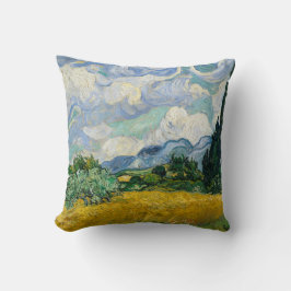 Wheat Fields Painting Van Gough Pillow Kudde