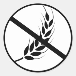 Wheat Free Classic Round Sticker Runt Klistermärke