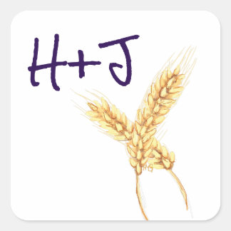 Wheat Sticker Fyrkantigt Klistermärke