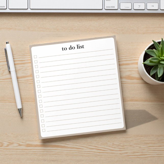 Wheat To Do List Minimalist Teacher Organizer  Anteckningsblock (Wheat To Do List Minimalist Teacher Organizer Notepad)