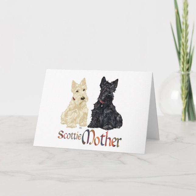 Wheaten & Black Scotties mors dag Kort (Framsida)
