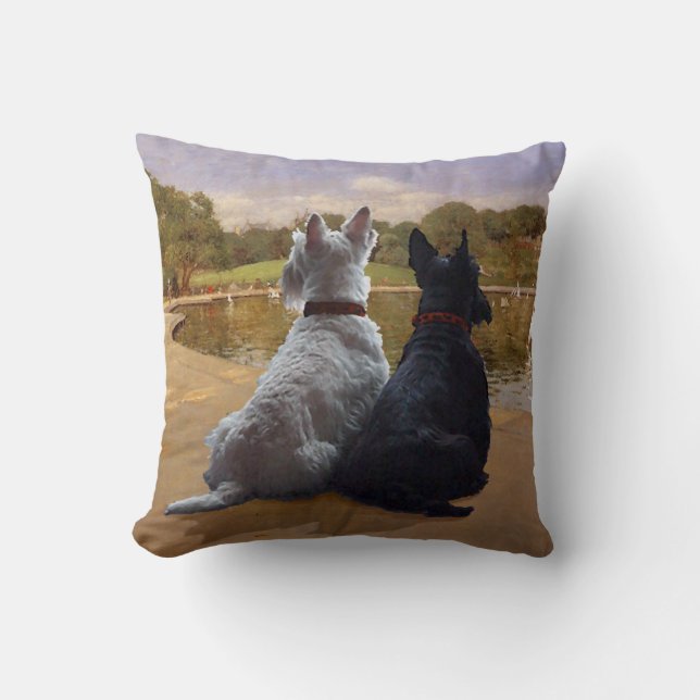 Wheaten & Black Scottish Terrier Kudde (Framsida)