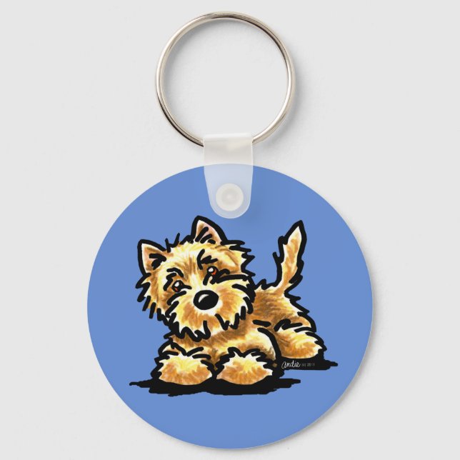 Wheaten Cairn Terrier Nyckelring (Framsida)