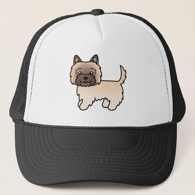 Wheaten Cairn Terrier Tecknad Hund Illustration Keps (Framsida)