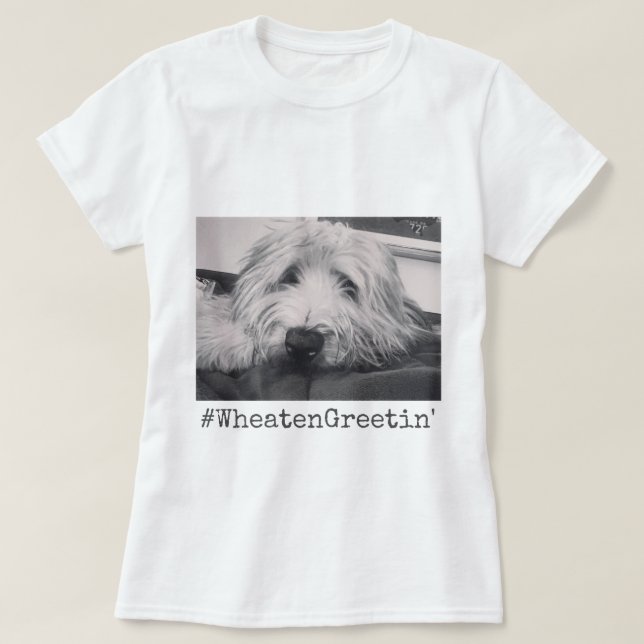 Wheaten hälsning t-shirt (Design framsida)