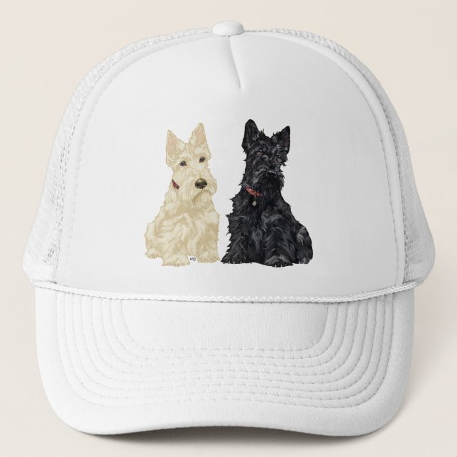 Wheaten och svarta skotska terrier keps (Framsida)