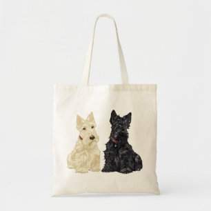 Wheaten och svarta skotska terrier tygkasse