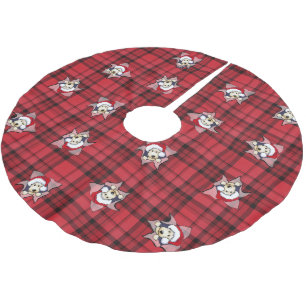 Wheaten Scottie Red Play Träd Skirt Julgransmatta Borstad Polyester