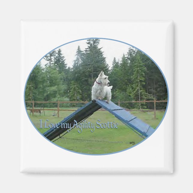 Wheaten Scottie Smidighet Magnet (Framsidan)