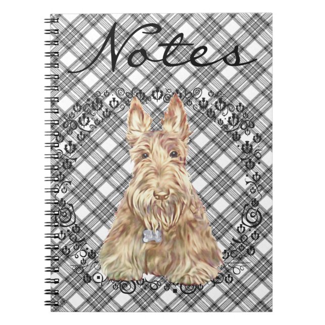 Wheaten Scottie Tartan Anteckningsbok (Framsidan)