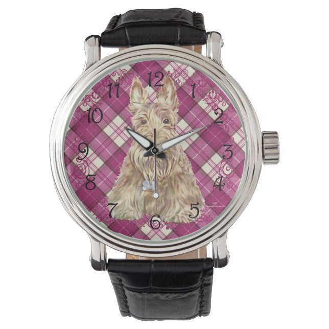 Wheaten Scottie Tartan Armbandsur (Framsida)
