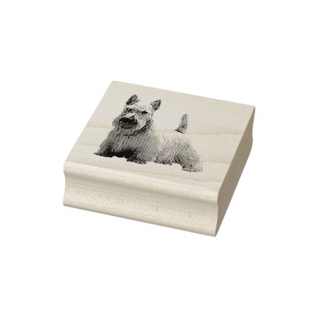 Wheaten Scottish lycklig/front-sitta view Stämpel (Stämpel)