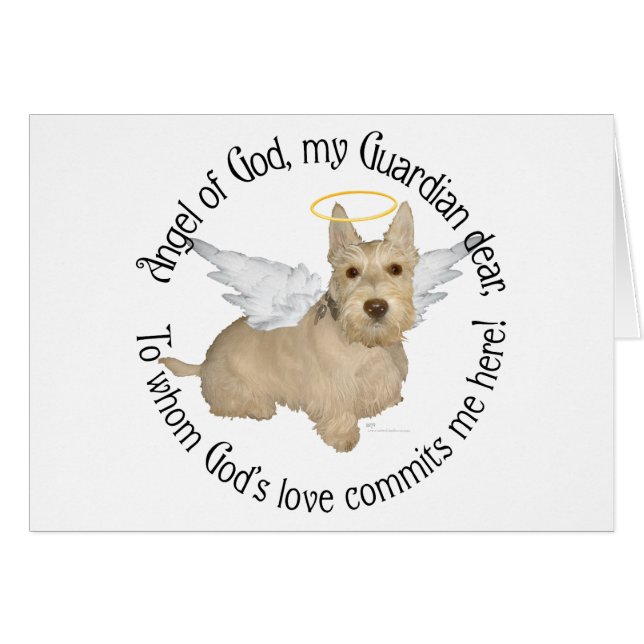 Wheaten Scottish Terrier Änglar Hälsningskort (Framsidan Horizontal)