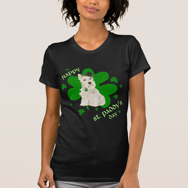 Wheaten Scottish Terrier St patricks day T-shirt (Framsida)