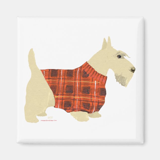 Wheaten Scottish Terrier Sweater Magnet (Framsidan)