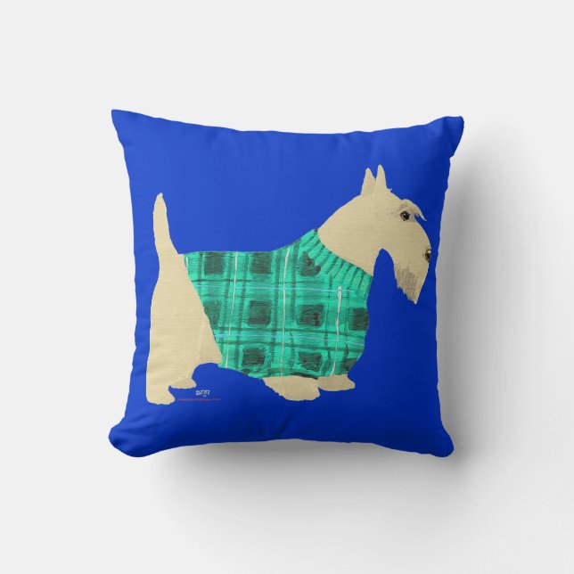 Wheaten Scottish Terrier Sweater Pillow Kudde (Framsida)