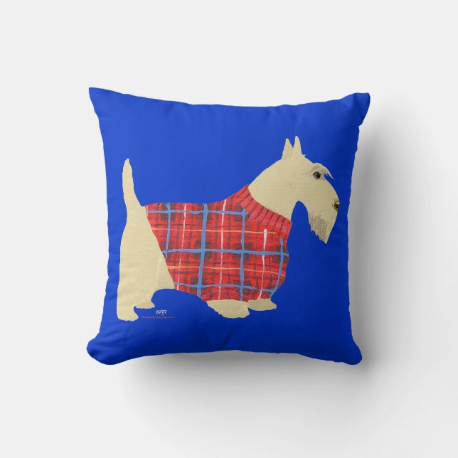 Wheaten Scottish Terrier Sweater Pillow Kudde (Framsida)