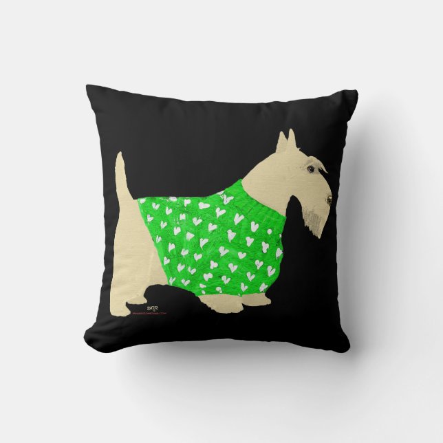 Wheaten Scottish Terrier Sweater Pillow Kudde (Framsida)