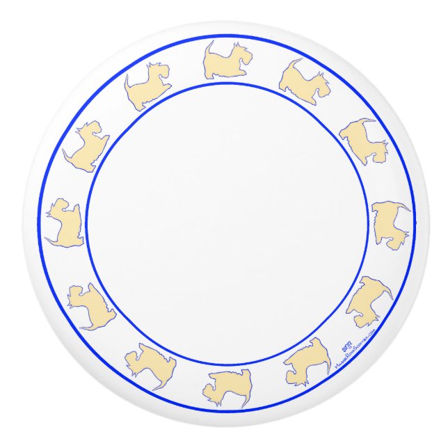 Wheaten Scottish Terriers Knopp (Framsidan)