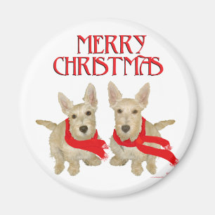 Wheaten skotsk terrier jul magnet