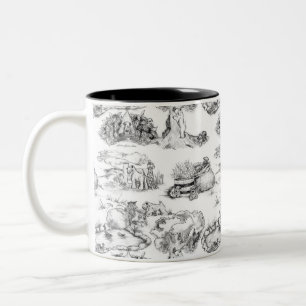 WHEATEN Terrier Black Toile Två-Tonad Mugg