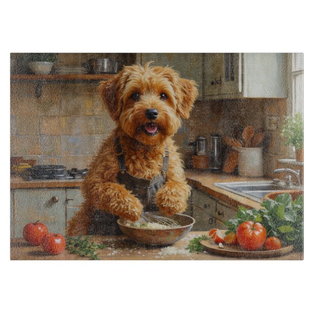 Wheaten Terrier Cooking in Kitchen (Framsidan)