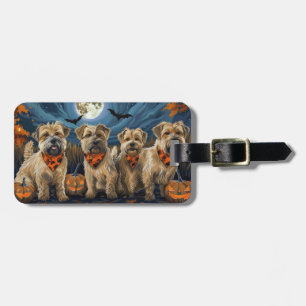 Wheaten Terrier Halloween Spooky Bagagebricka