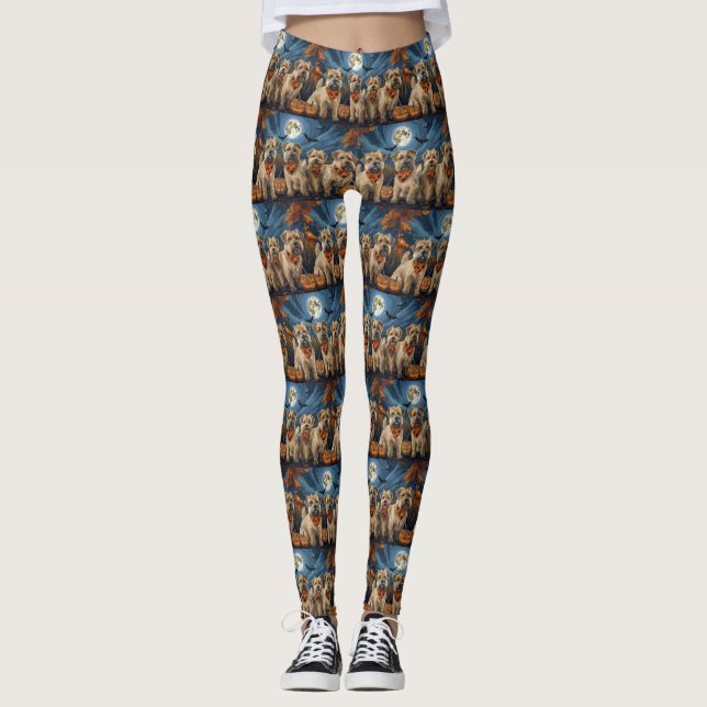 Wheaten Terrier Halloween Spooky Leggings (Framsida)