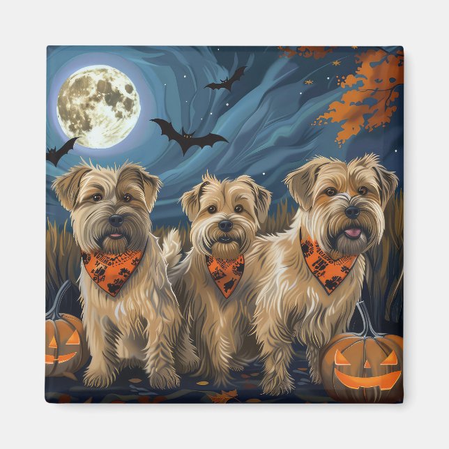 Wheaten Terrier Halloween Spooky Magnet (Framsidan)