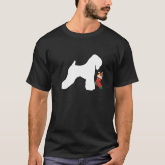 Wheaten Terrier-Hund för julförråd T Shirt