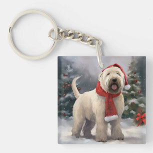 Wheaten Terrier Hund i Snö jul