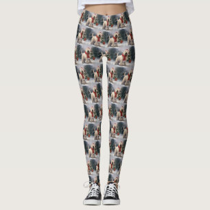 Wheaten Terrier Hund i Snö jul Leggings