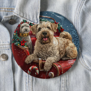 Wheaten Terrier Hund Jul Festive Knapp