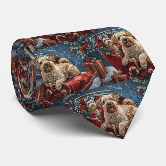 Wheaten Terrier Hund jul Festive Slips (Rullad)