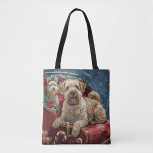 Wheaten Terrier Hund jul Festive Tygkasse