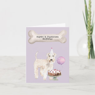 Wheaten Terrier Hund Party Helgkort