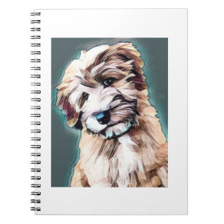 Wheaten Terrier Hund Pop Art Anteckningsbok