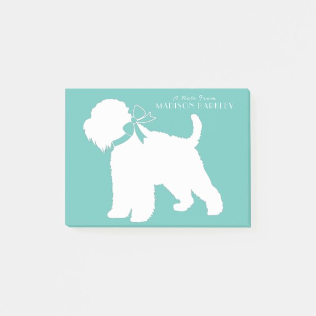 Wheaten Terrier Hund Puppy Post-it Block (Framsida)