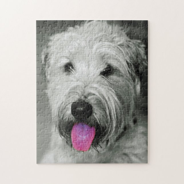 Wheaten Terrier Hund Pussel. Pussel (Vertikal)