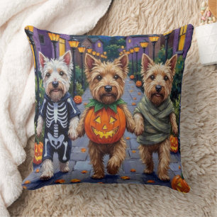 Wheaten Terrier Hundar I Halloween Dräkter Kudde