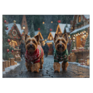 Wheaten Terrier Hundar Jul Snö Semester